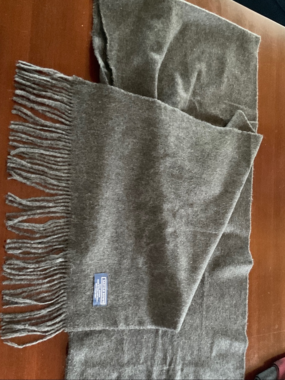 Classic Grey Fringed Men's Scarf
